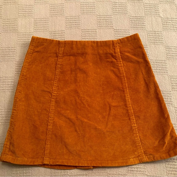 Corduroy Button Front Mini Skirt - Picture 6 of 6